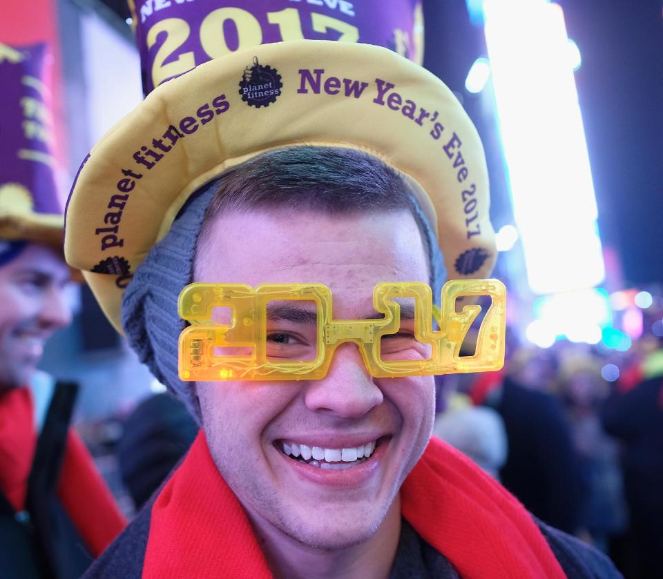 A general view during New Year’s Eve 2017 in Times Square on December 31, 2016 in New York City. (Photo by Dimitrios Kambouris/Getty Images)