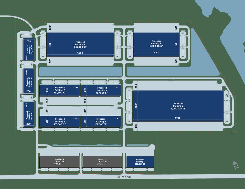 Edgewater Ventures' master plan for the Wilmington Trade Center.