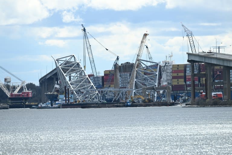 The Francis Scott Key Bridge collapsed on March 26, preventing access to the port of Baltimore (Brendan SMIALOWSKI)