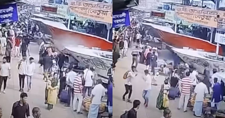 孟加拉一艘遊艇的纜繩突然斷裂，瞬間造成5名遊客當場喪命。（圖／翻攝自YouTube／ Ekattor TV）