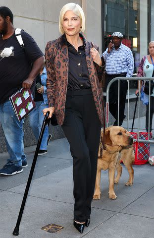 <p>Jason Howard/Bauer-Griffin/GC Images</p> Selma Blair outside of the 'Today' show in New York City