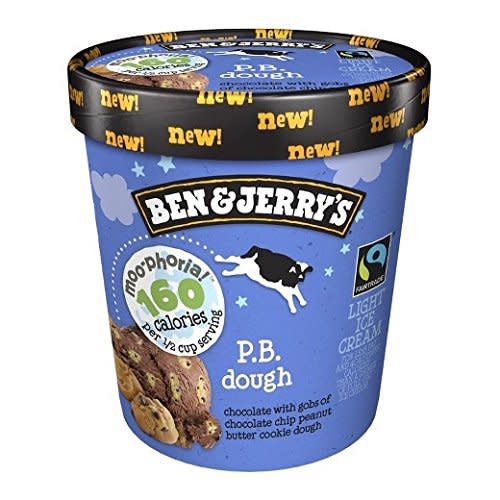 13) Ben & Jerry's  Moophoria PB Dough Light Ice Cream