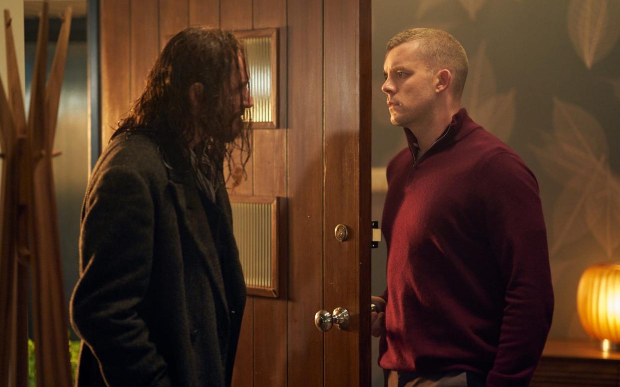 Friends reunited: Bertie Carvel gives Russell Tovey a rude awakening in The Sister - ITV