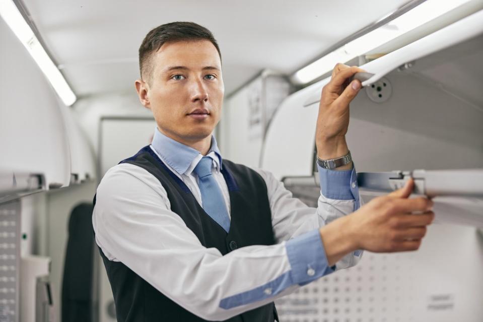 “What does happen a lot is straight married pilots hooking up with gay male attendants,” the flight attendant [not pictured] claimed. Ivan – stock.adobe.com