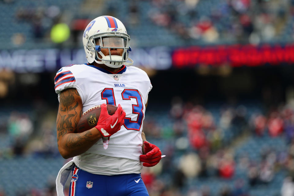 Kelvin Benjamin’s reputation didn’t help him when a story of turning down Josh Allen’s warm-up request went viral. (Getty Images)