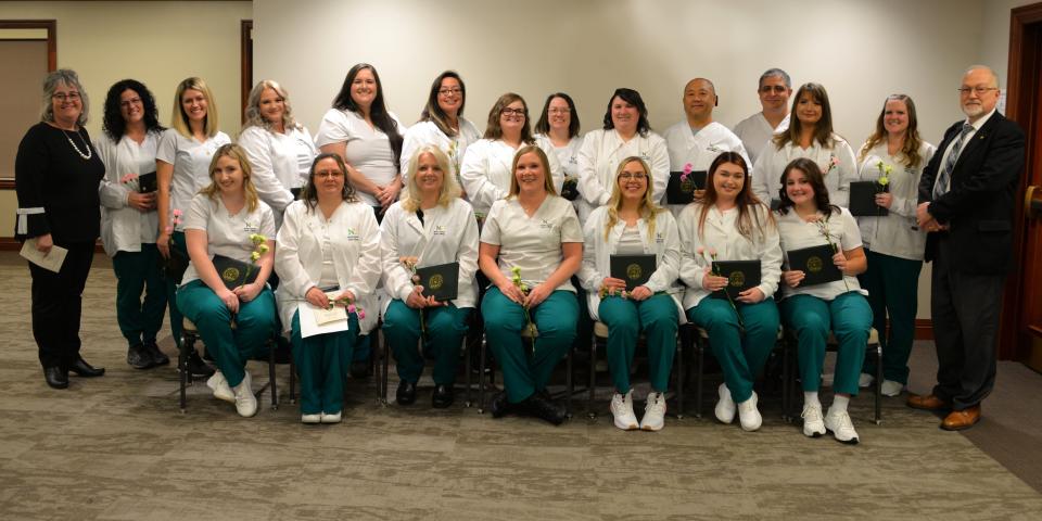 North Central State College recently celebrated the graduation of 19 practical nursing (PN) students.