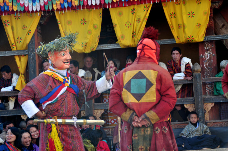 <p>A view of the festival in Trongsa.</p>