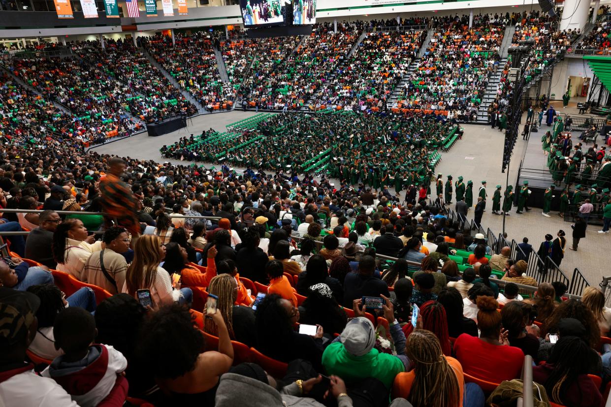 Florida A&M University celebrates its graduating class during a fall 2023 commencement ceremony at the Lawson Center.