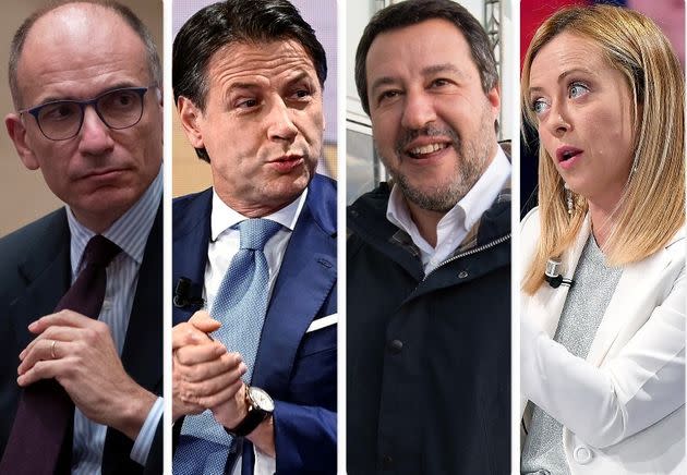 Letta / Conte / Salvini / Meloni (Photo: ANSA)