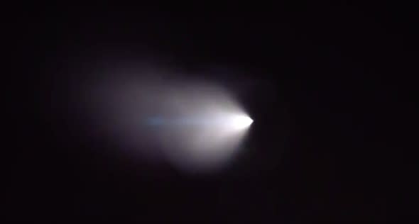 What is this large blue 'UFO' over the California sky?