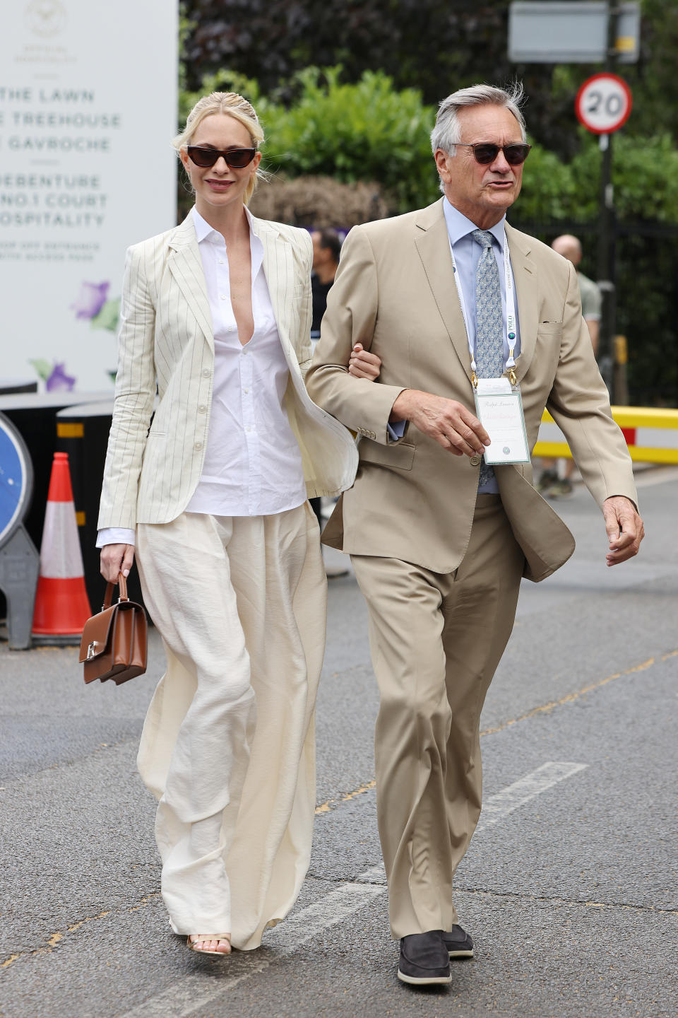 Poppy Delevingne and Charles Delevingne attend day one of the Wimbledon Tennis Championships, barely-there shoes, peek-a-boo shoes