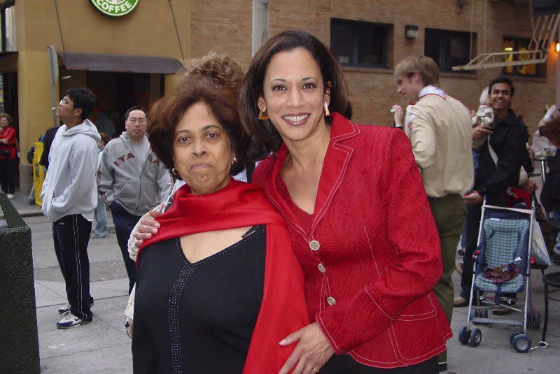 Kamala Harris/Facebook Kamala Harris poses for a photo with her mother Shyamala Gopalan Harris.