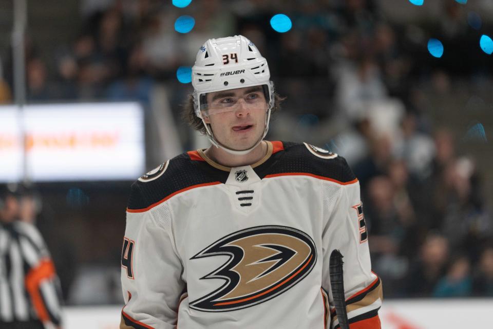 Anaheim Ducks defenseman Jamie Drysdale missed 74 games last season with a torn labrum in his shoulder.