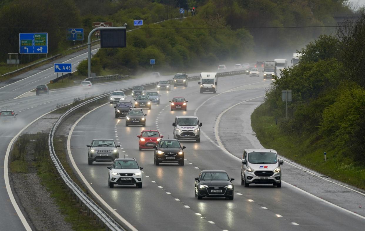 Seven in 10 drivers want lower motorway speed limits in wet weather, a new survey suggests (Steve Parsons/PA) (PA Wire)
