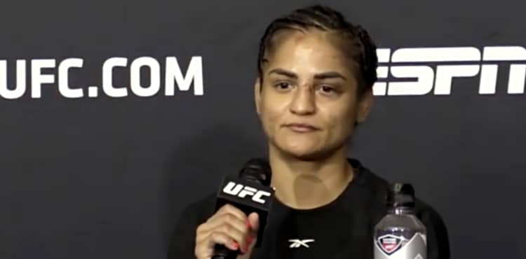 Cynthia Calvillo UFC on ESPN 10 post-fight