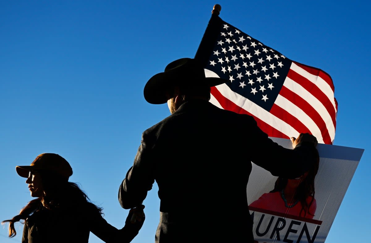 Congresswoman Lauren Boebert and her husband Jayson during a rally  (Copyright - 2022 The Denver Post, MediaNews Group.)