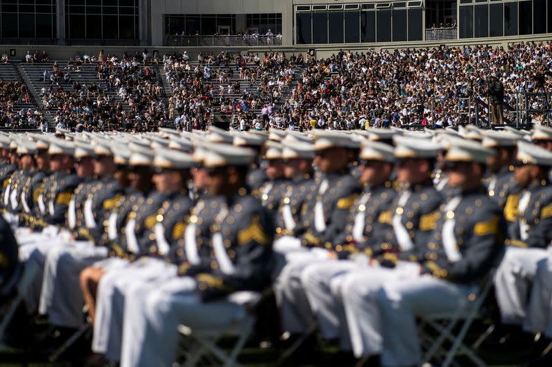 The 2023 graduation ceremony at the United States Military Academy (USMA), in West Point