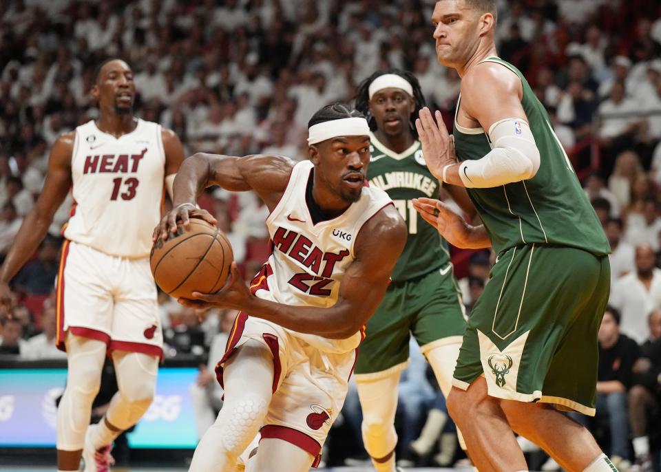 The Miami Heat's Jimmy Butler had a record-setting night against the Milwaukee Bucks in the Heat's victory in Game 4. He scored a team-record 56 points in carrying his team to a 119-114.