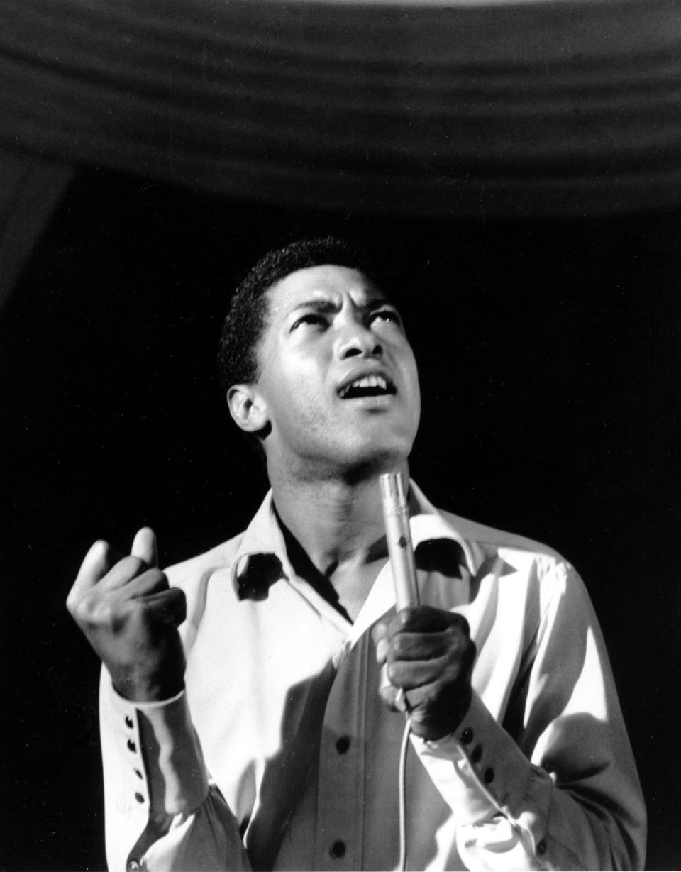 Soul singer Sam Cooke performs at New York's Copacabana night club in this undated photo.