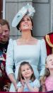 <p>At the 2018 Trooping the Colour celebration, Kate and Charlotte both wore pale blue. </p>