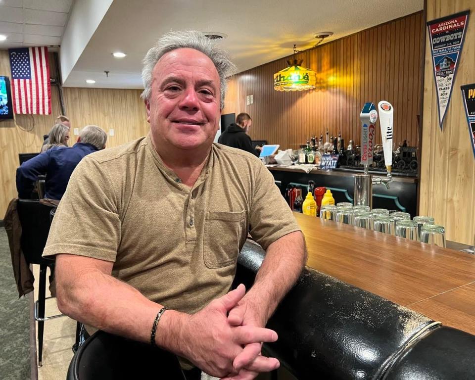 Leather Helmet Grill is a new downtown Canton eatery located next to the Palace Theatre. Stark County native Tom Ascani owns the restaurant, which is at the former site of the Camelot restaurant and Downtowner Motor Inns hotel.