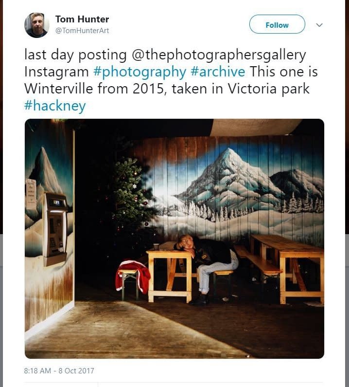 Tom Hunter asked Karolina Bajda to pose for Winterville four years ago and later claimed she was a bar worker when the image was published (Elliot Wagland)