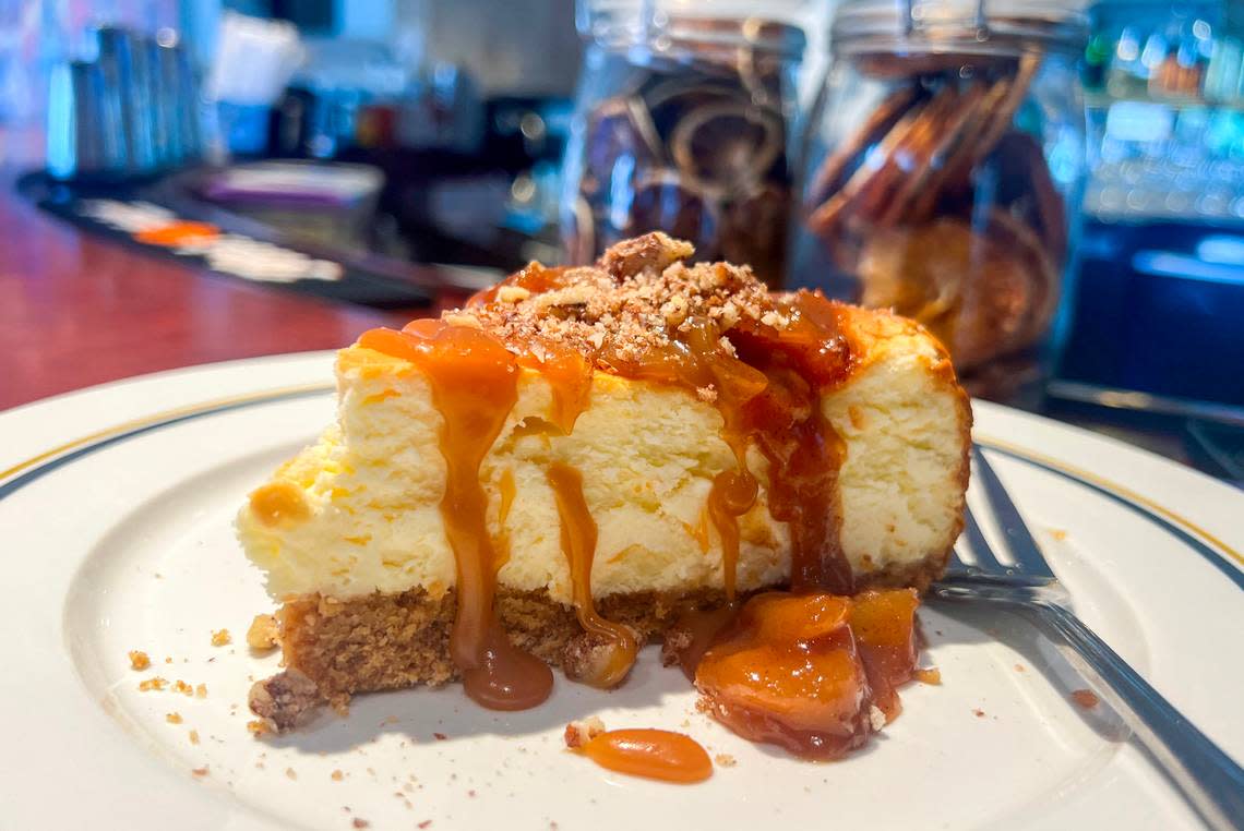 Caramel apple cheesecake at ‘Orleans on Carroll Street in downtown Perry.