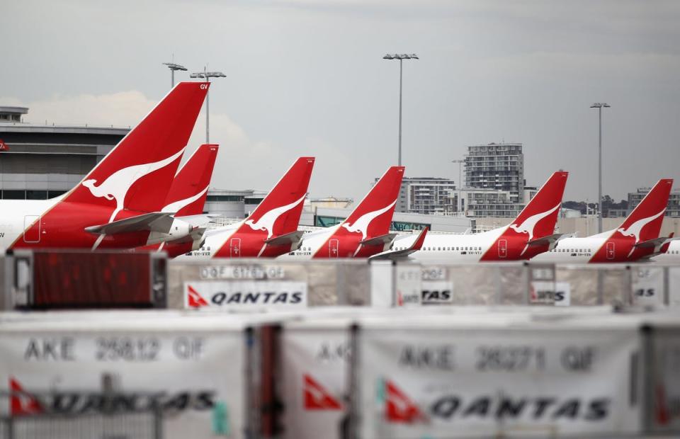 Qantas is asking its executives to work as baggage handlers amid a staff shortage. (Getty Images)