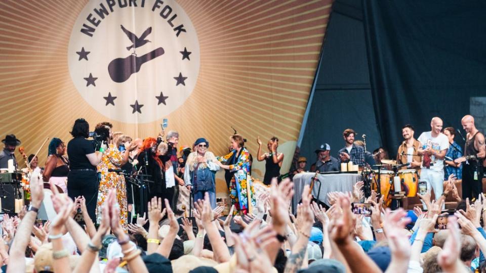 Joni Mitchell during The Joni Jam at Newport Folk Festival 2022 brandie carlile