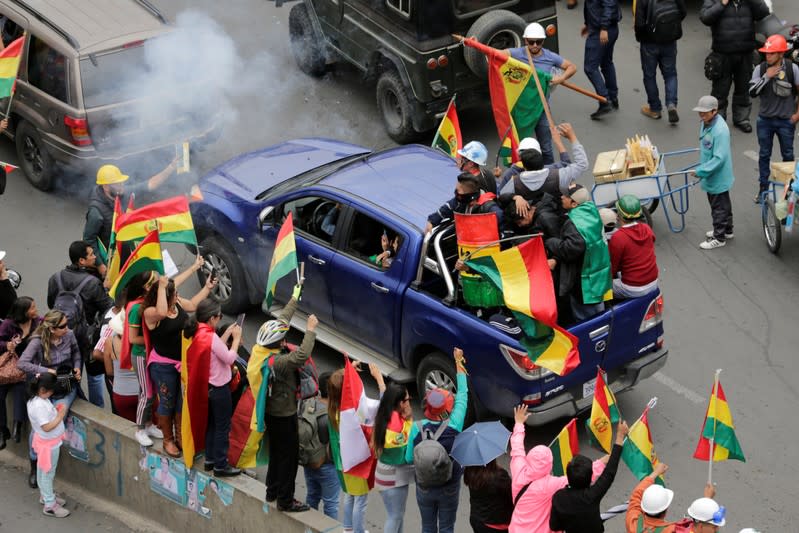 Protest against Bolivia's President Evo Morales in La Paz