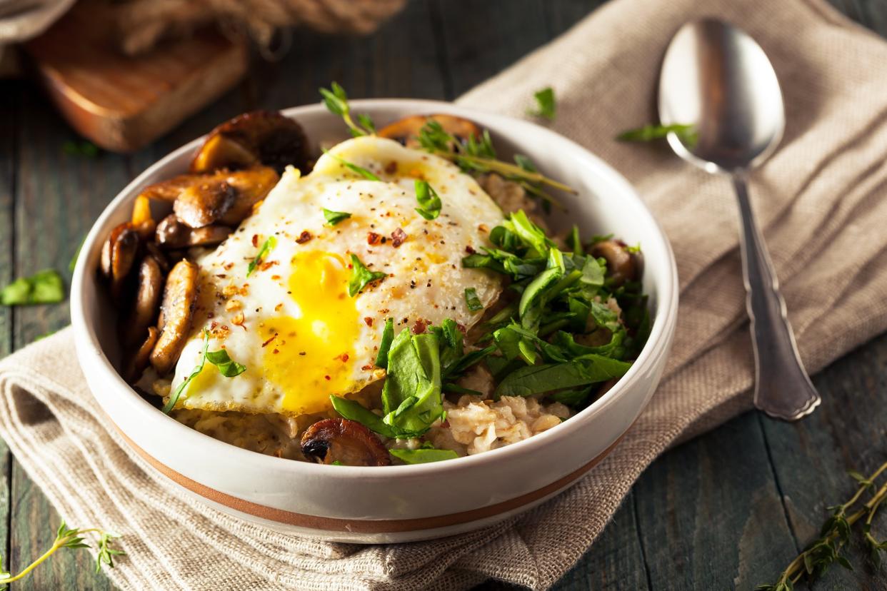 Arugula and Avocado Oatmeal