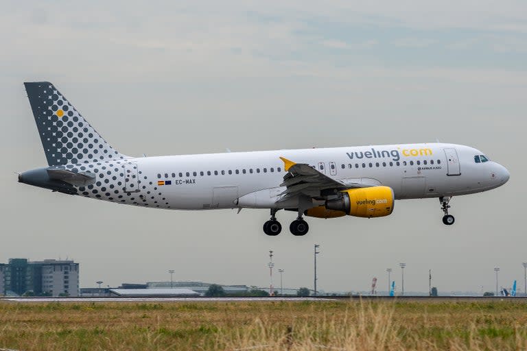 The most delayed airlines flying from the UK have been revealed, with Vueling Airlines ranked the least punctual.Flights operated by the Spanish carrier were 31 minutes late on average in 2018, according to an analysis of Civil Aviation Authority (CAA) data by Press Association.Vueling is owned by the International Airlines Group, which also owns British Airways and Aer Lingus.Following Vueling to round out the top five most delayed airlines were Thomas Cook, Wizz Air, Norwegian and Eurowings. Their flights left UK airports an average of 24, 23, 22 and 22 minutes late respectively.The average delay across all airlines was 16 minutes, the investigation found.At the other end of the spectrum, Cathay Pacific was rated the most on-time airline. The Hong Kong carrier’s flights typically took off just eight minutes late from the UK.More than 2,000 flights from 43 airlines that left the UK last year were included in the ranking.“It’s completely unacceptable for passengers to be regularly delayed by nearly half an hour,” said Which? Travel’s Naomi Leach. “These delays aren’t just an inconvenience but can leave holidaymakers hundreds of pounds out of pocket because of missed connections, transfers and fines for picking up their hire car late. “The worst airlines need to ensure they have the staff and capacity to run an on-time service – and that they look after their customers if delays do occur.”Passengers delayed by at least three hours should be compensated under EU regulation 261/2004. How much is dependent on the length of the delay, the distance the passenger is travelling and whether or not the final destination is in the EU.