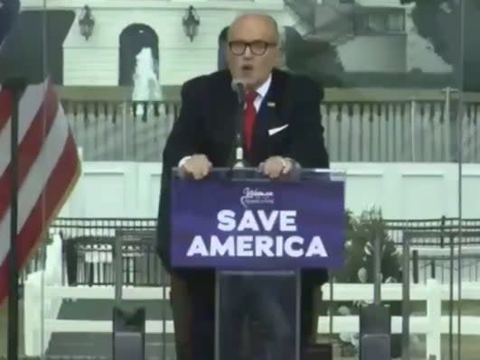 Rudy Giuliani speaks at ‘Save America’ rally in DC (YouTube screengrab)