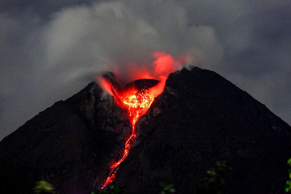 Mount Merapi eruption seen from Deles Village, Klaten, Central Java, Indonesia on November 02, 2010. Photo By WF Sihardian