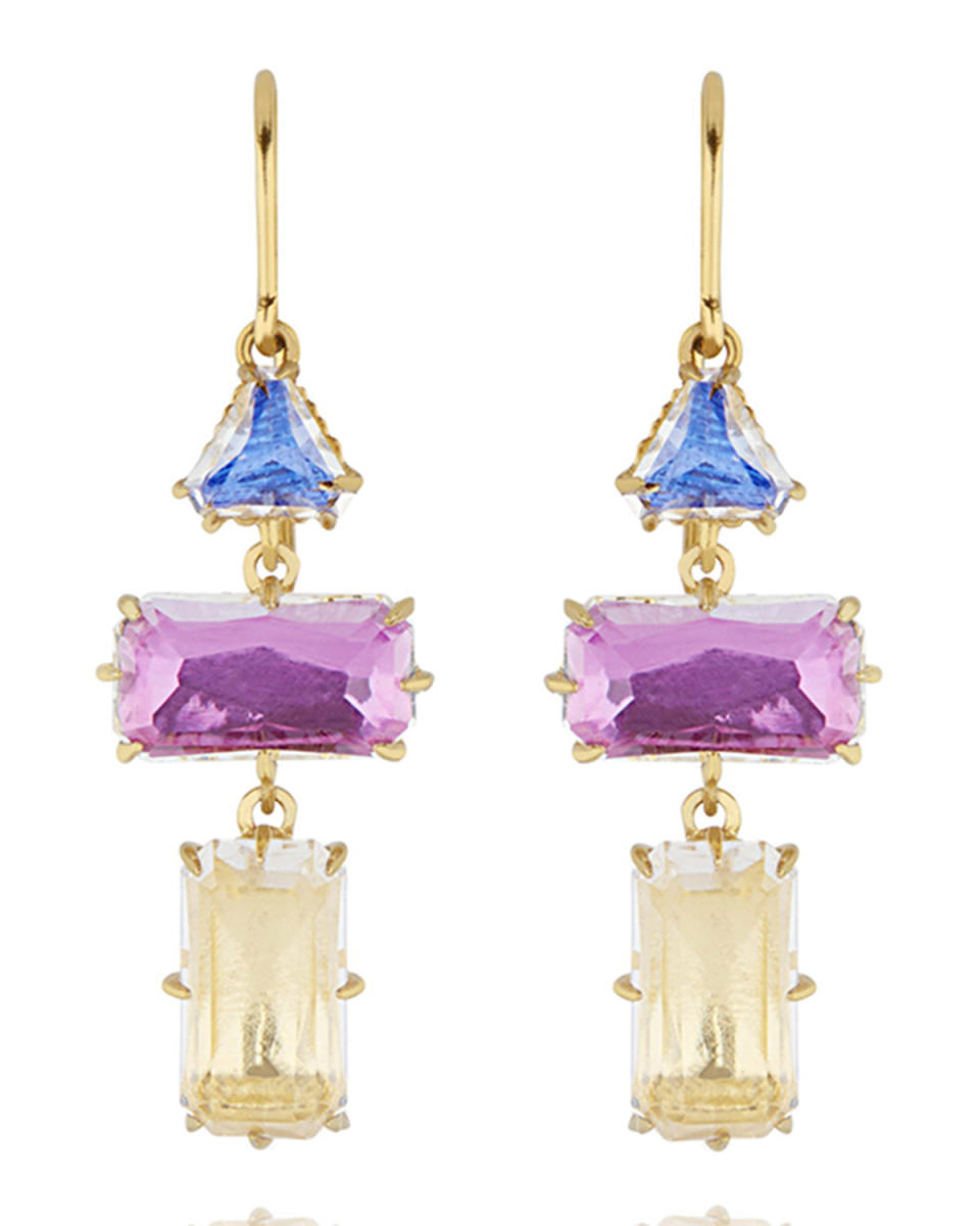 Larkspur & Hawk Caterina Baguette Triple-Drop Earrings (Photo: Larkspur & Hawk)