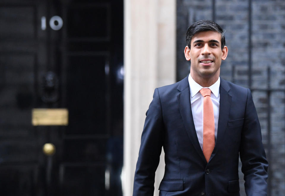 Newly installed Chancellor of the Exchequer Rishi Sunak leaving Downing Street, London, as Prime Minister Boris Johnson reshuffles his Cabinet.