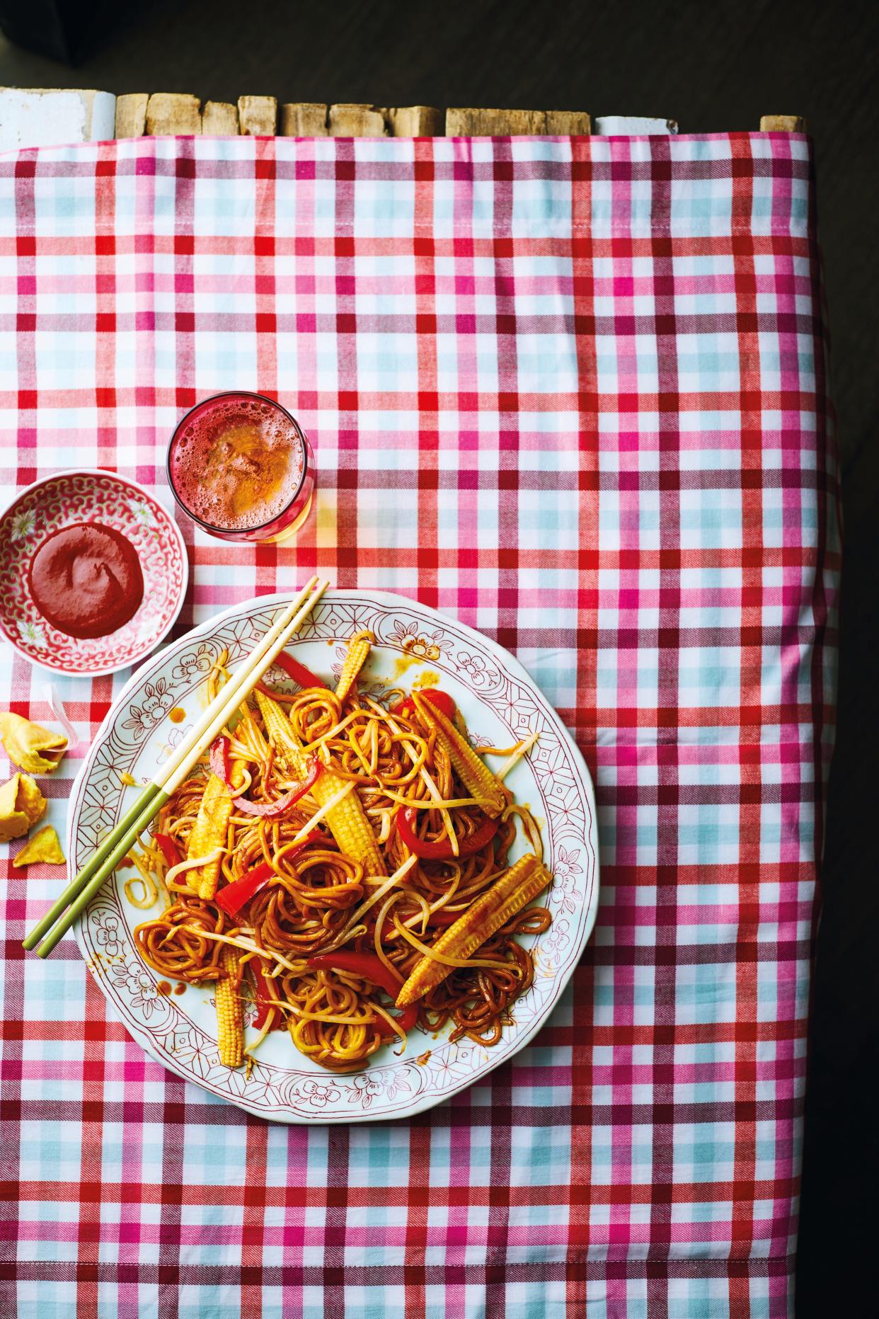 Siracha Lo Mein is one of the recipes featured in Kwoklyn Wan's new cookbook "The Complete Chinese Takeout Cookbook."