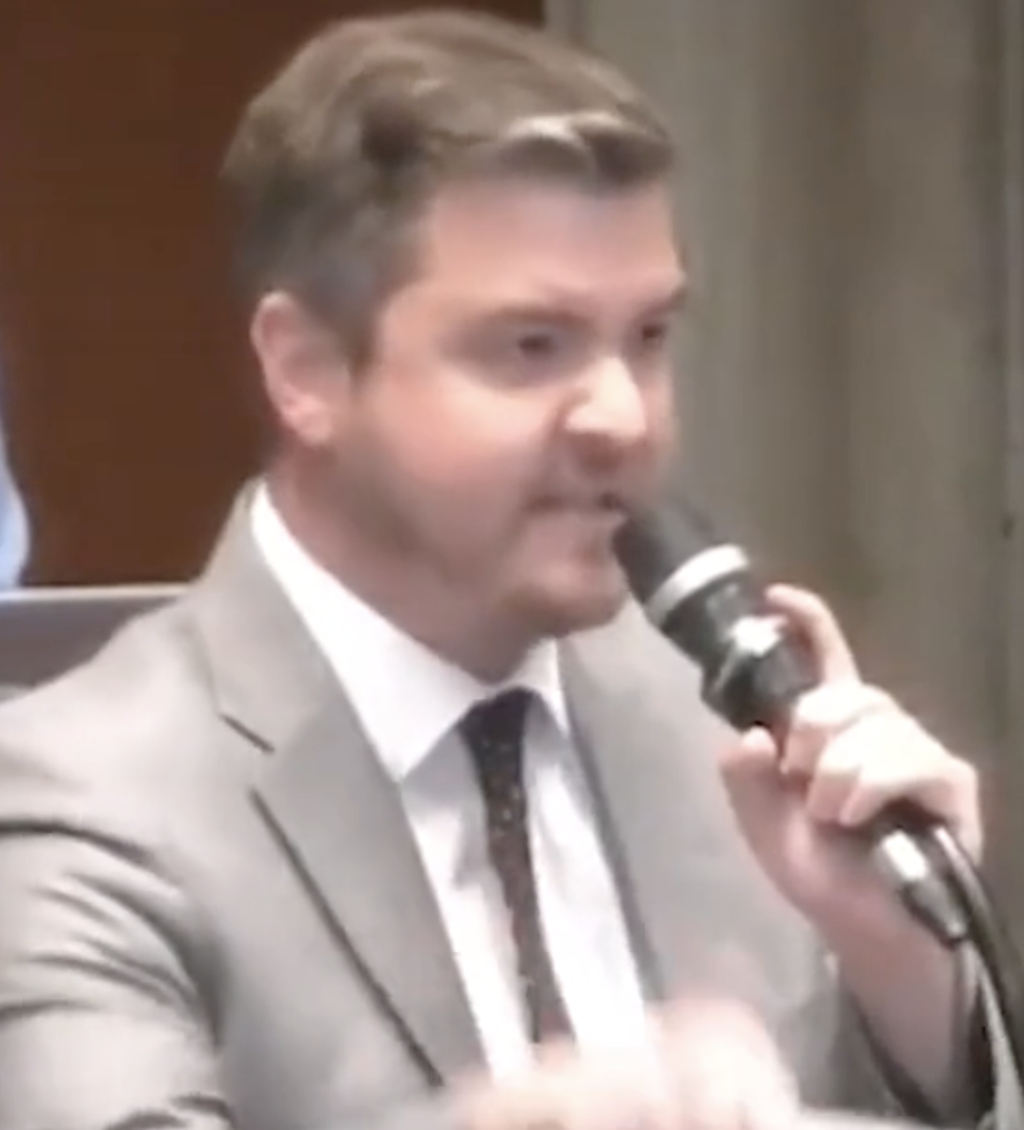 Ian Mackey got into a heated exchange with a GOP lawmaker during a debate over an anti-trans bill in Missouri (TikTok)