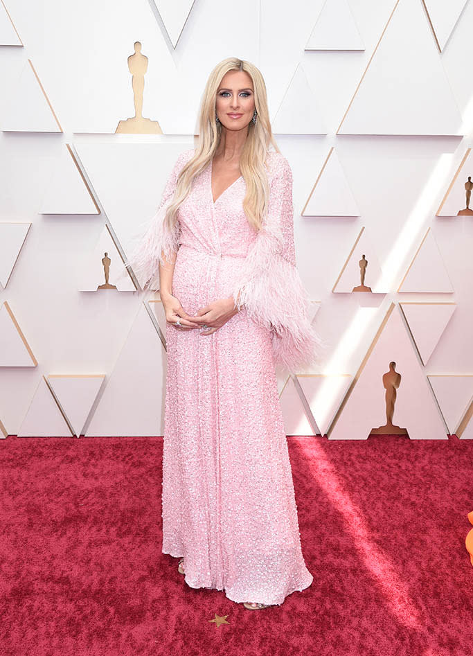 Hilton on the red carpet at the Oscars last month. - Credit: Gilbert Flores for Variety