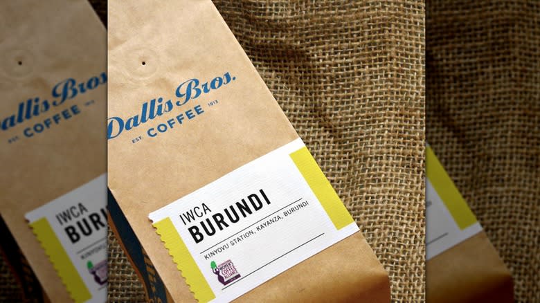 Dallis Brothers coffee burundi bag