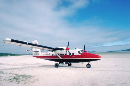 <b><p>Barra International Airport, Barra Island, Scotland</p></b> <p>An airport where planes touch down on the beach.</p>