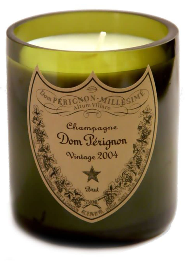 <p>This vanilla-scented candle is upcycled from an old bottle of Dom Perignon. Recycling never looked (and smelled) so nice.</p><p><strong>CC </strong>DP Candle, £<span>34, <a rel="nofollow noopener" href="http://www.champagnecharlielondon.com/product/dom-perignon-candle" target="_blank" data-ylk="slk:champagnecharlielondon.com;elm:context_link;itc:0;sec:content-canvas" class="link ">champagnecharlielondon.com</a>.</span></p>