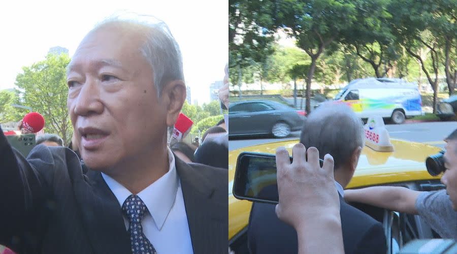 基泰董事長陳世銘在記者會上宣布辭職後就快閃搭小黃離去。