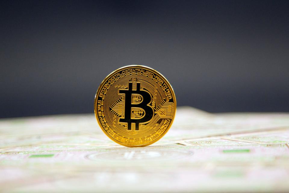 Briancon, France.  March 12, 2024. Illustration image of the cryptocurrency Bitcoin (BTC).  2008, created on March 12, 2024. Photo by: Thibaut Durand /ABACAPRESS.COM Credit: Abaca Press/Alamy Live News