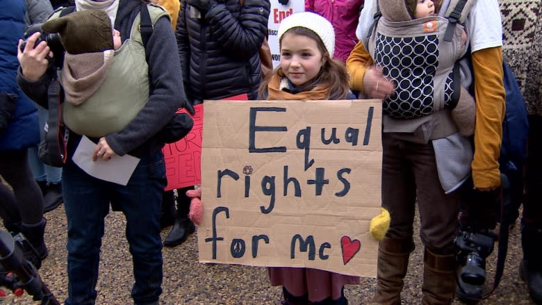 Edmonton Women's March participants continue to push for equality