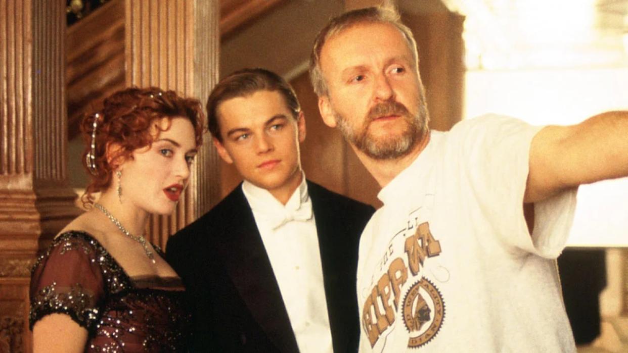  James Cameron directing Titanic. 