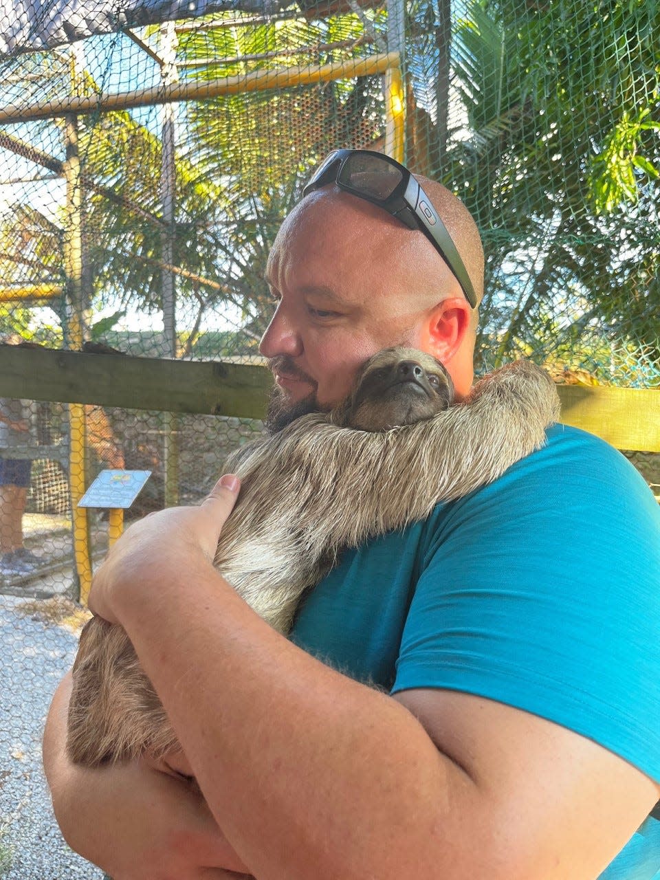 David Hancock got up close and personal with a sloth during his September cruise.