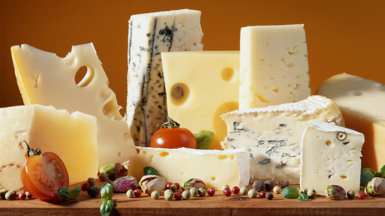 Assorted cheeses