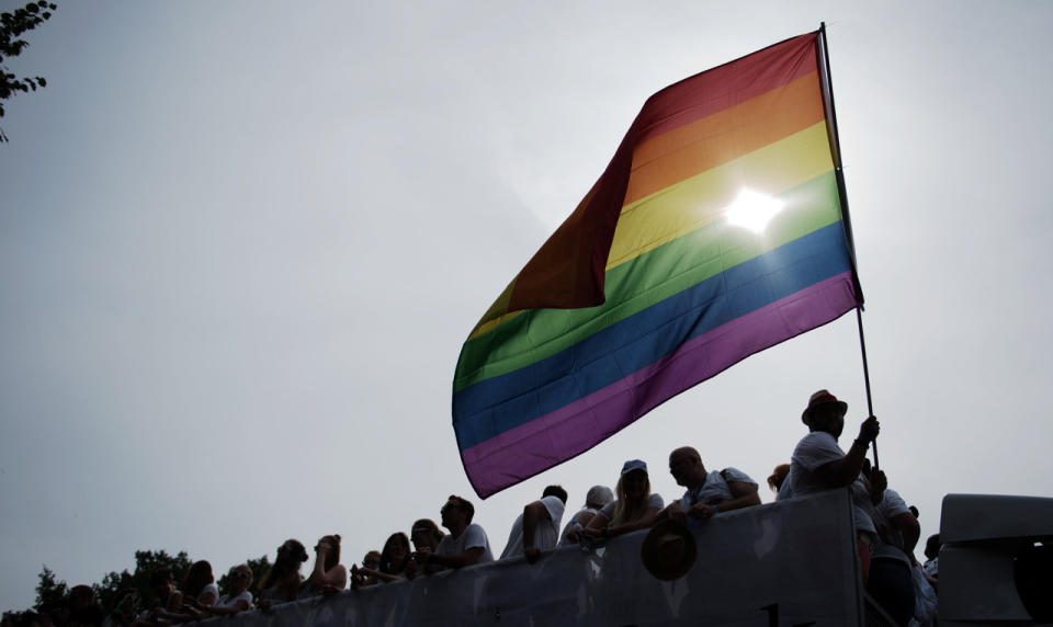 <p>People dance as they participate in the annual Gay Pride parade, also called Christopher Street Day parade, in Berlin, Germany July 23, 2016. (Photo: Stefanie Loos/REUTERS)</p>