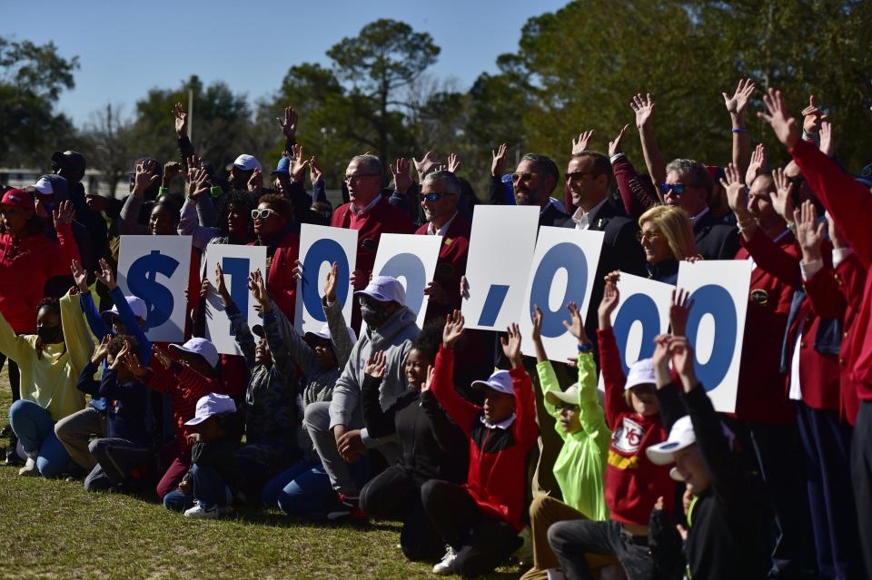 A "Red Coats Grant" went to the Clanzel Brown Community Center earlier this year to build a putting green.